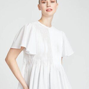 AMUR, White Pintuck Top, Size 10